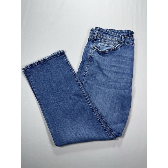 Mavi Max Relaxed Wide Leg Denim Jeans Men's W38 L31 Blue Mid Wash - Picture 2 of 11